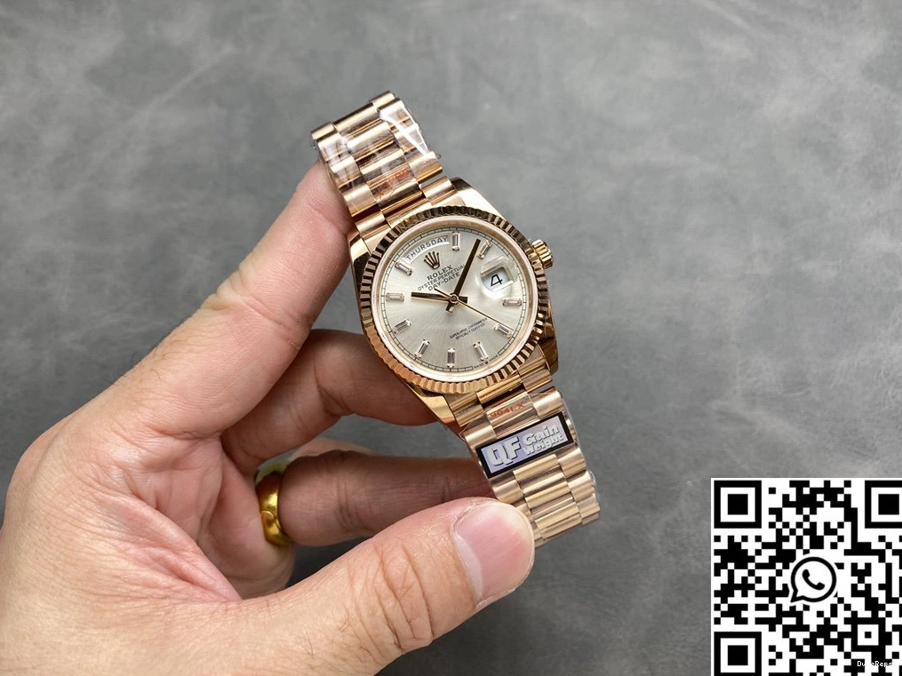 QF Rose Day Gold M228235-0004 v5 Date Dial Rolex Steel Factory Tungsten Silver 1225